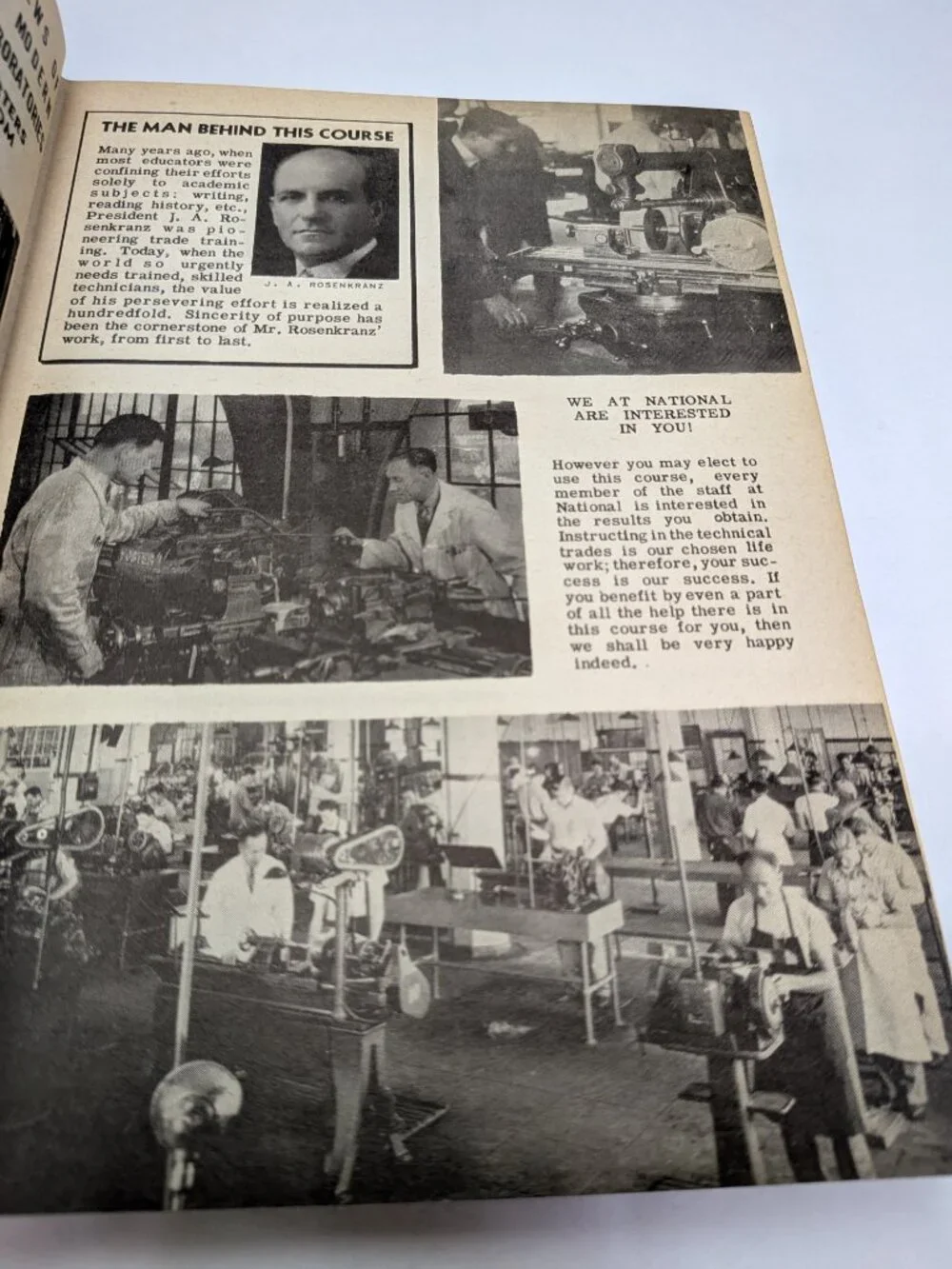 VTG 1943 Modern Machine Shop Training Book National Schools WWII Era Manual VA